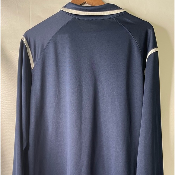 Men’s XL /TG Nike Dri Fit Blue & White long sleeve polo shirt - Picture 4 of 5